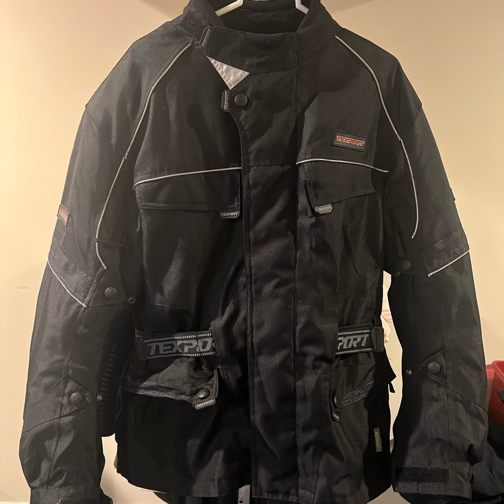 Black Performance Jacket with Reflective Trim and Adjustable Fit…Mint Condition